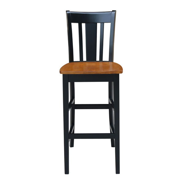 Black and Cherry 30-Inch San Remo Bar Height Stool, image 3