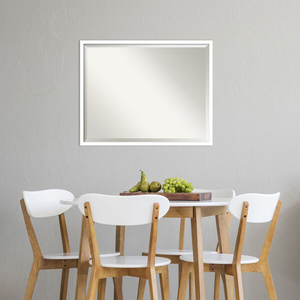 Svelte White 29W X 23H-Inch Decorative Wall Mirror, image 5