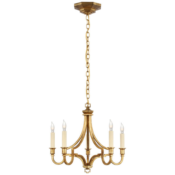Mykonos Small Chandelier in Gilded Iron by Chapman  and  Myers, image 1