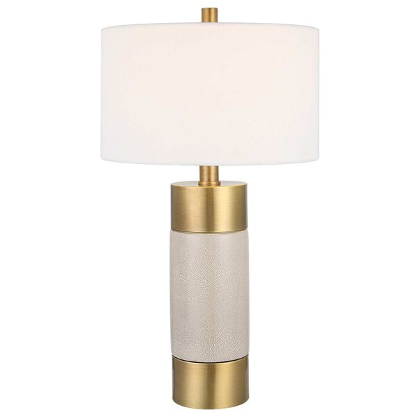 Adelia Ivory and Brass Table Lamp, image 1