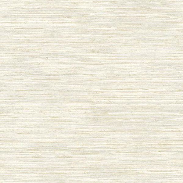 Nautical Living White and Beige Horizontal Grass cloth Wallpaper: Sample Swatch Only, image 1