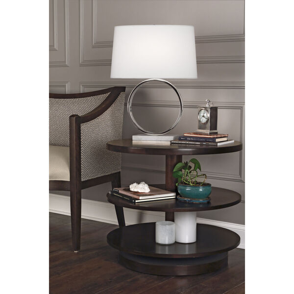 Logan Polished Nickel and White Carrara Marble One-Light Table Lamp, image 2