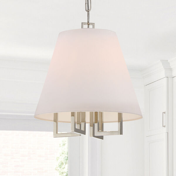 Westwood Polished Nickel 13.5-Inch Four-Light Pendant by Libby Langdon, image 6