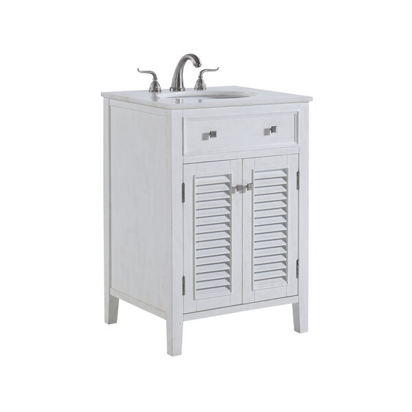 Cape Cod Antique Frosted White Vanity Washstand, image 2