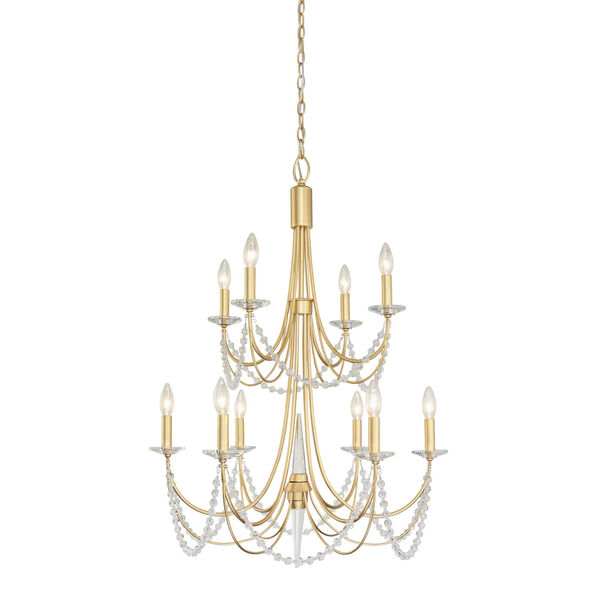 Brentwood French Gold 10-Light Chandelier, image 1