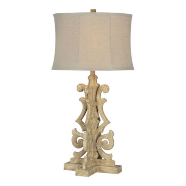 Partridge Rustic White One-Light Table Lamp, image 1