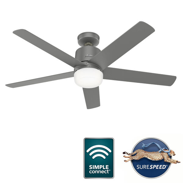 Stylus Matte Silver 52-Inch LED Ceiling Fan, image 1
