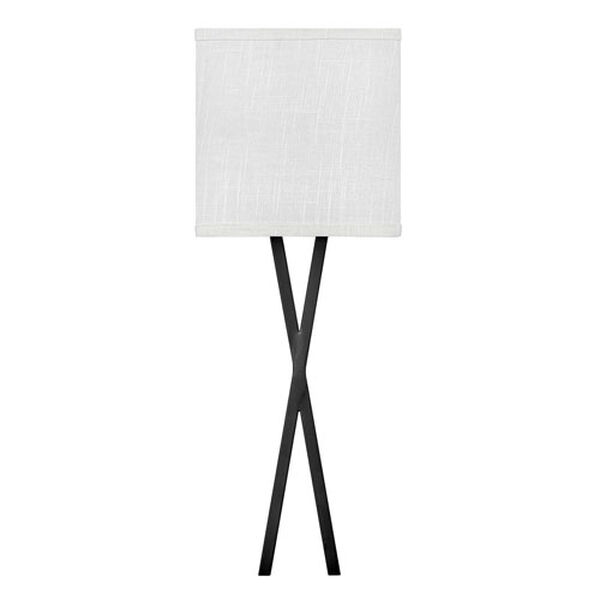 Axis Black One-Light LED Wall Sconce with Off White Linen Shade, image 5