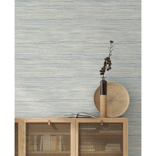 Waters Edge Blue Bahiagrass Pre Pasted Wallpaper - SAMPLE SWATCH ONLY, image 1