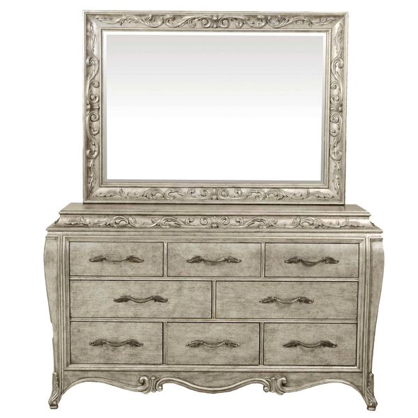 Rhianna Gray Eight Drawer Dresser with Mirror, image 1