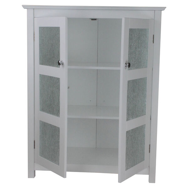 Connor White Floor Cabinet with 2 Glass Doors, image 2