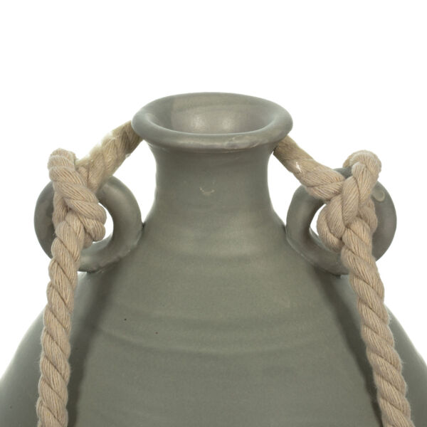 Gray Terracotta Bottle Rope Handle Container, image 3