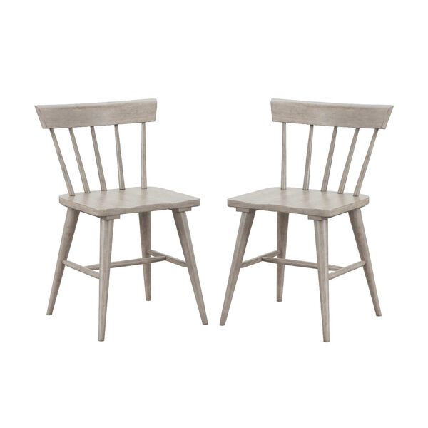 Mayson Gray Wood Spindle Back Dining Chair, Set of Two, image 1