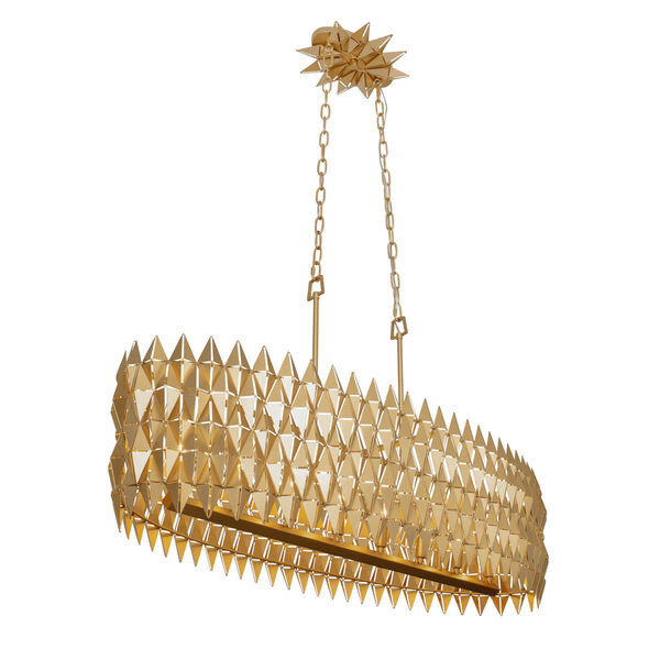 Forever French Gold Eight-Light Linear Pendant, image 1