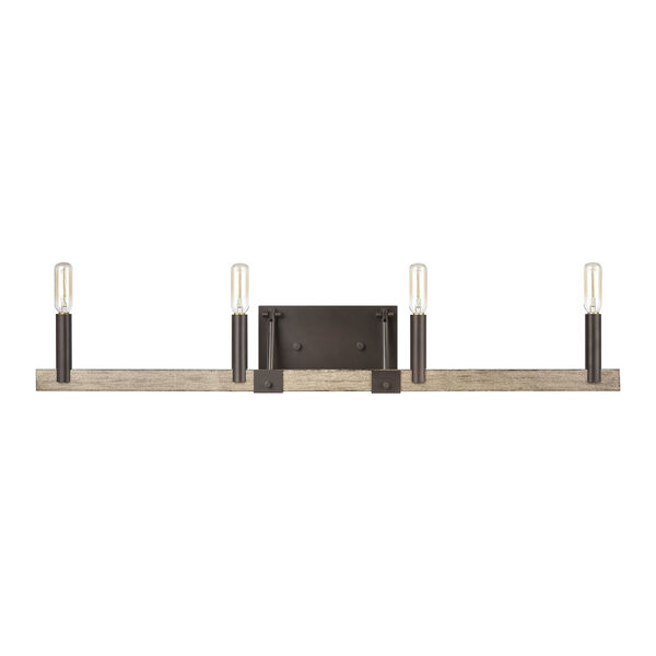 Transitions Oil Rubbed Bronze and Aspen Four-Light Bath Vanity, image 2