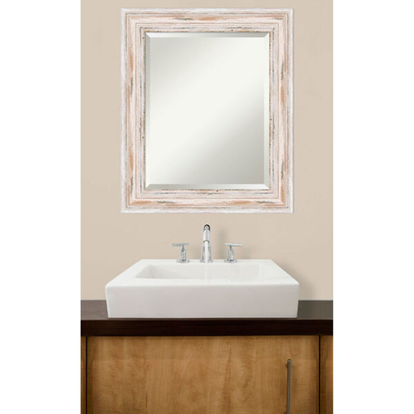 Distressed White Wash 21 x 25-Inch Medium Vanity Mirror, image 5