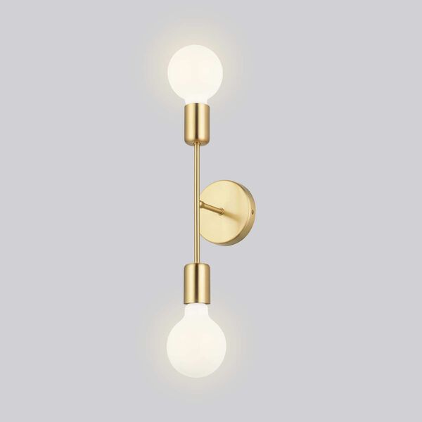 Avondale Brushed Gold Two-Light Wall Sconce, image 8