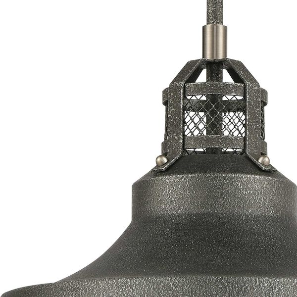 Carbondale Slate Mist and Satin Nickel 15-Inch One-Light Pendant, image 4