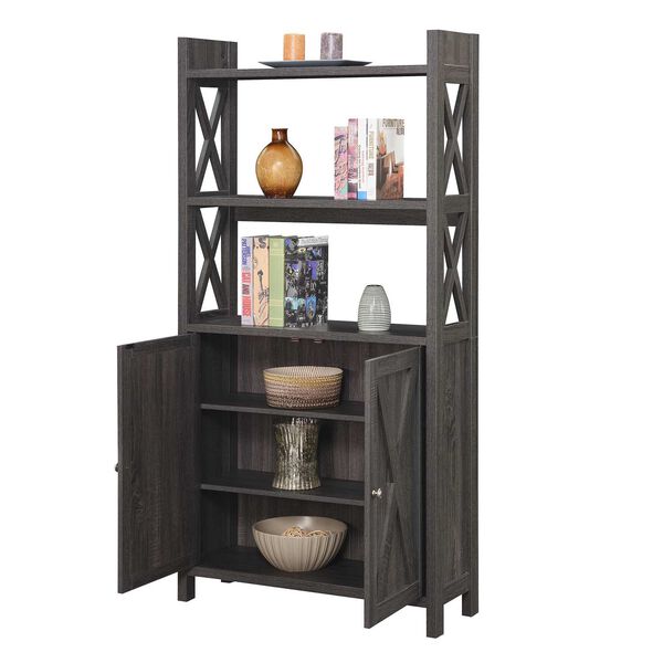 Oxford Weathered Kitchen Dining Storage Cabinet with Shelves, image 8
