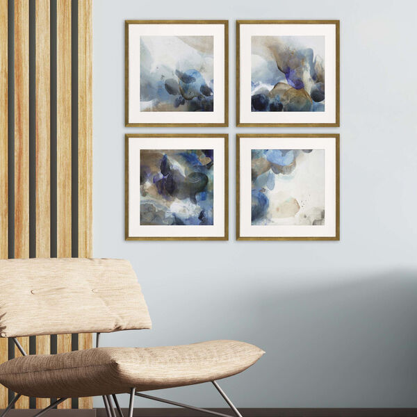 Blue Pebbles 21 x 21-Inch Wall Art, Set of Four, image 1