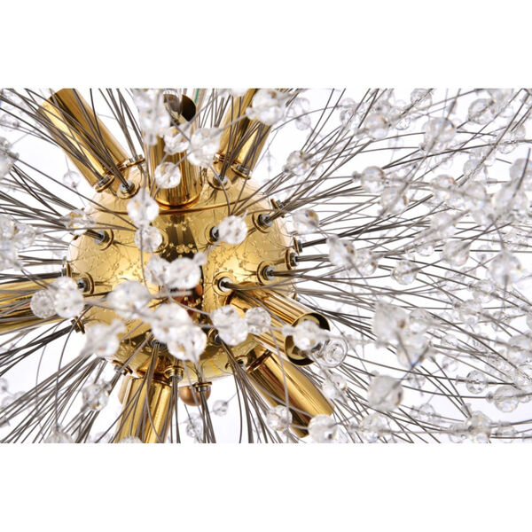 Solace Gold Nine-Light Pendant with Royal Cut Clear Crystal, image 6