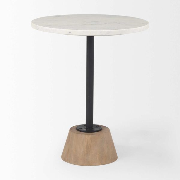 Maxwell Marble Top Pedestal End Table, image 2