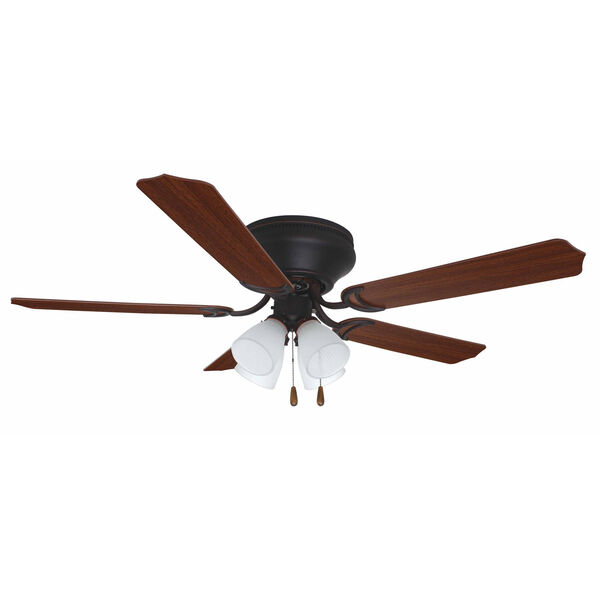 Brilliante Oil Rubbed Bronze 52 Inch Blade Span Ceiling Fan, Blades And Light Kit, image 1