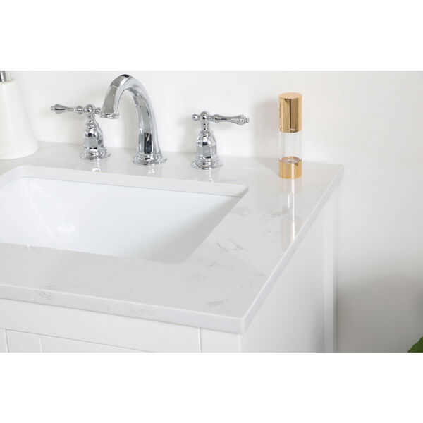 Aubrey White 24-Inch Vanity Sink Set, image 5