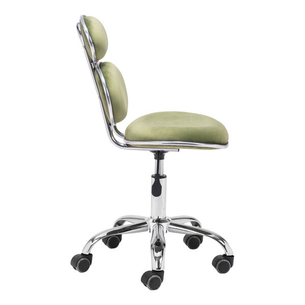 Iris Olive Green and Silver Office Chair, image 3