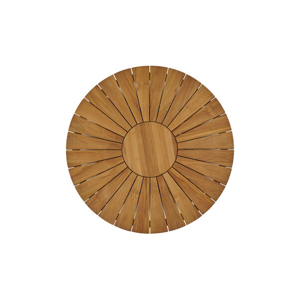 Cambria Natural Teak Outdoor Round Dining Table, image 2