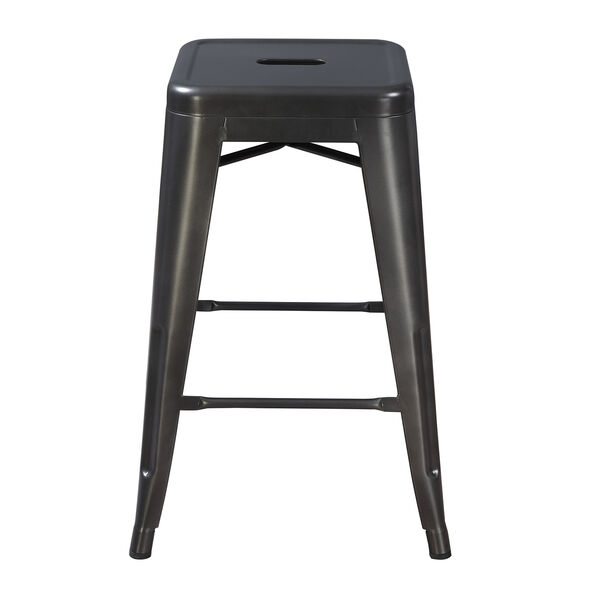Afton Gunmetal bar stool, set of 2, image 3