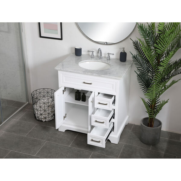 Aaron White 32-Inch Vanity Sink Set, image 4