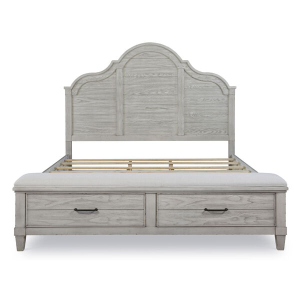 Belhaven Weathered Plank Panel Bed with Storage Footboard, image 5