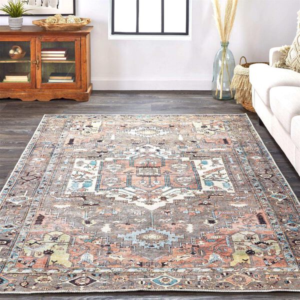 Percy Taupe Red Brown Area Rug, image 2