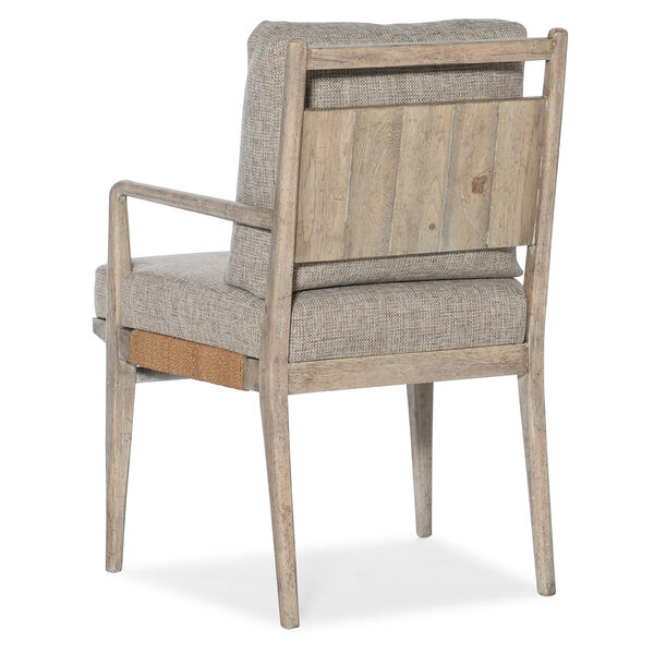 Amani Light Wood Upholstered Arm Chair, image 2