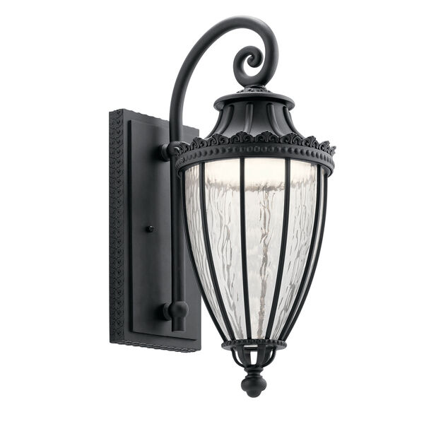 Wakefield Textured Black 9-Inch LED Outdoor Wall Light, image 1