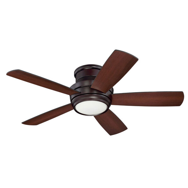 Tempo Oiled Bronze 44-Inch LED Ceiling Fan with Five Blades, image 1