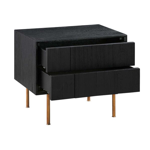 Carnaby Black Brushed Nightstand, image 3