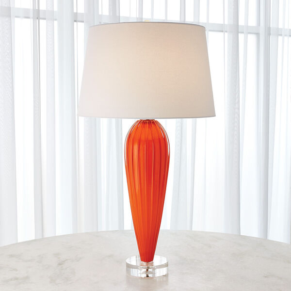 Orange Teardrop Glass Table Lamp, image 5