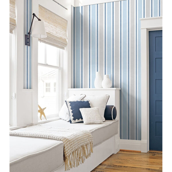 NextWall Linen Cut Stripe Peel and Stick Wallpaper, image 3