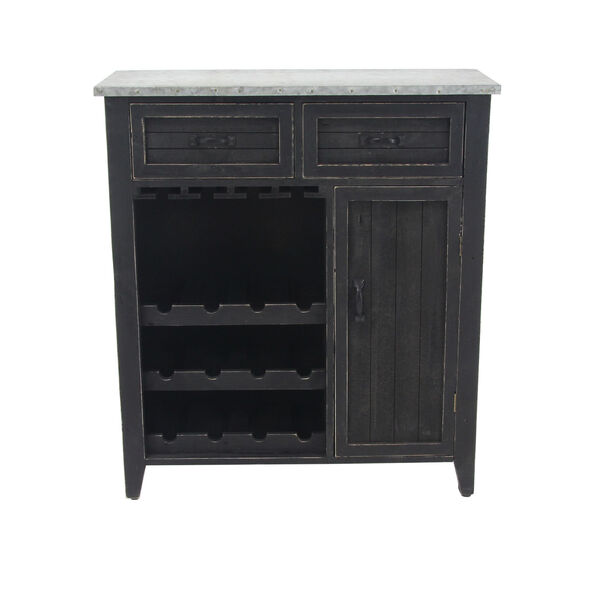 Black Wood Wine Storage Cabinet, image 4