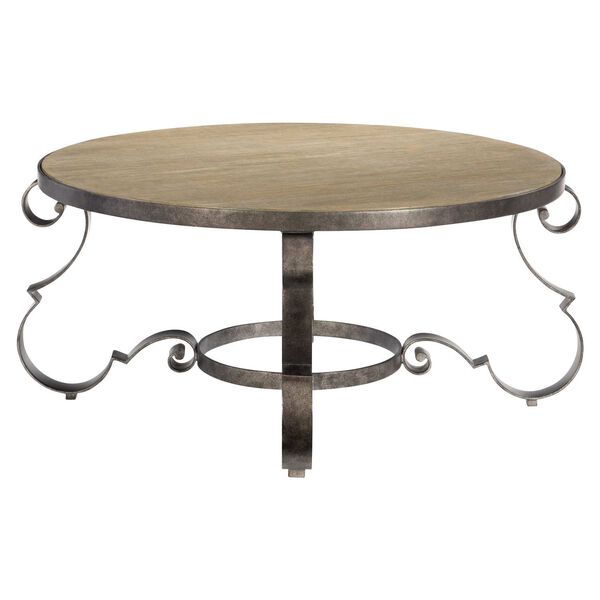 Villa Toscana Brown and Black Round Cocktail Table, image 1