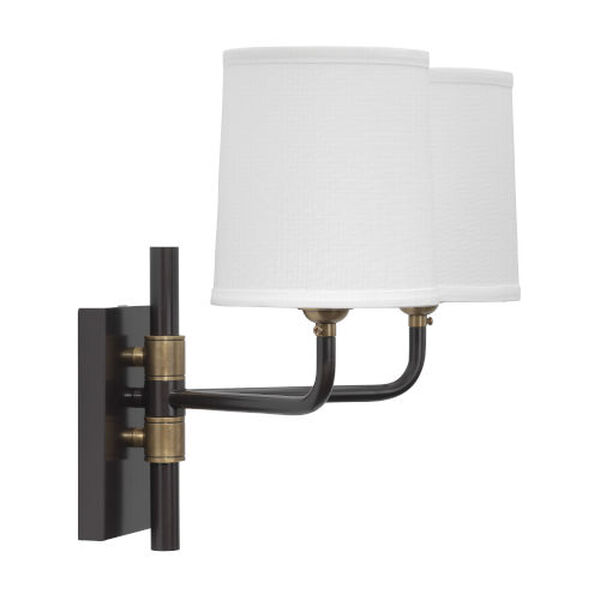 Lawton Bronze Two-Light Double Arm Wall Sconce, image 3