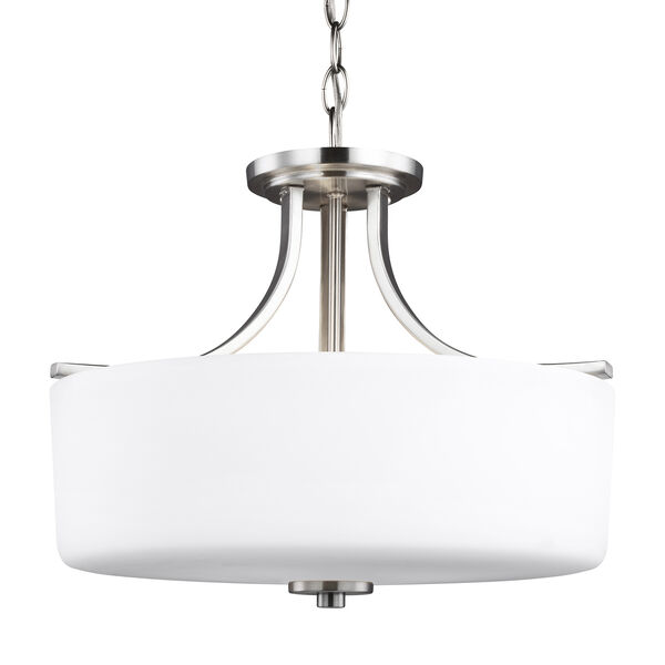Canfield Brushed Nickel 16-Inch Three-Light Convertible Pendant, image 3
