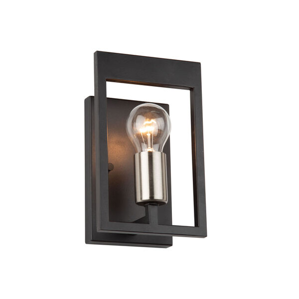 Sutherland Black and Brushed Nickel One-Light Wall Sconce, image 1