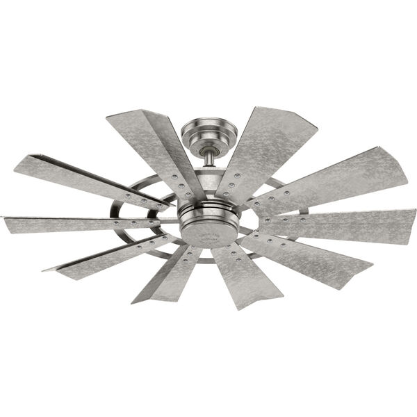 Hunter Fans Crescent Falls Galvanized, 44 Ceiling Fan Without Light