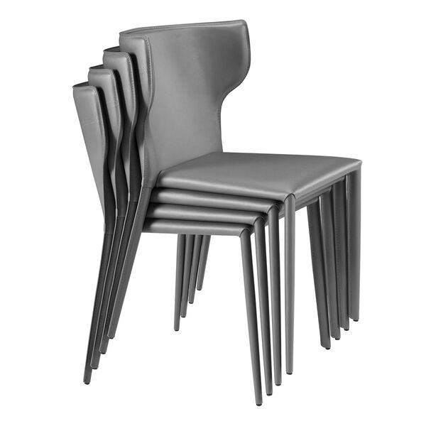 Divinia Gray 20-Inch Stacking Side Chair, image 6