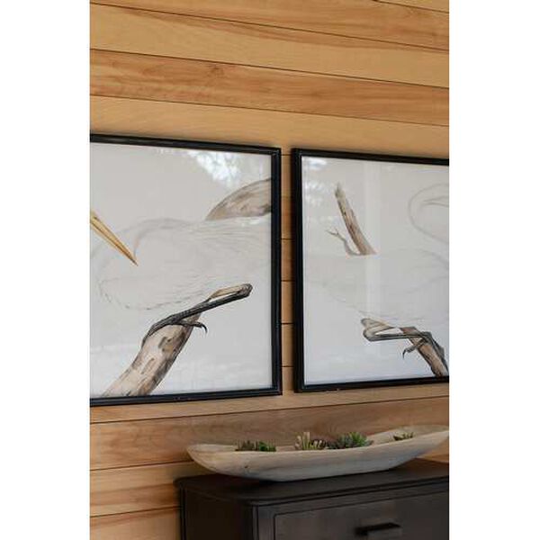 Transparent Framed Heron Prints Under Glass, Set of Two, image 2