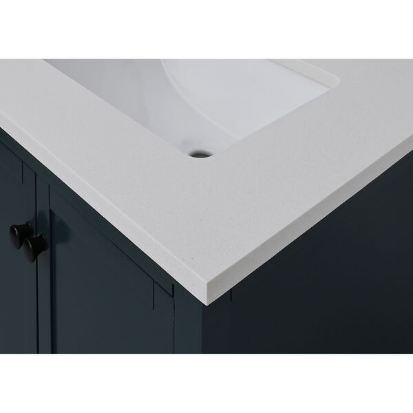 Lotte Radianz Everest White 31-Inch Vanity Top with Rectangular Sink, image 2