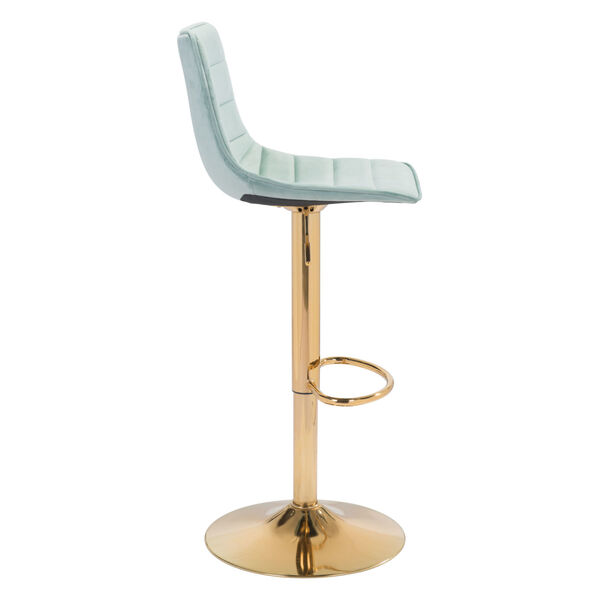 Prima Light Green and Gold Bar Stool, image 3